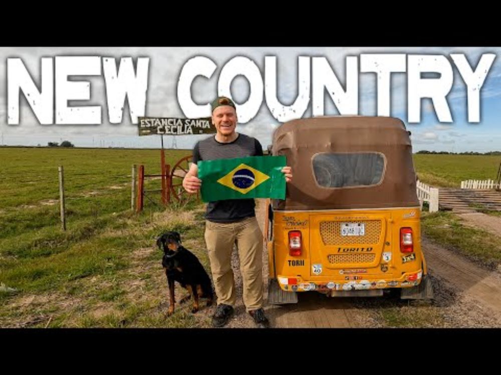 Entering into BRAZIL in a Tuk Tuk 🇧🇷​ | Episode 16