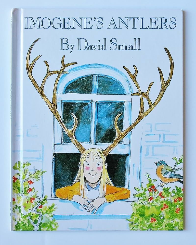 Imogene antlers book. Little girl with antlers.