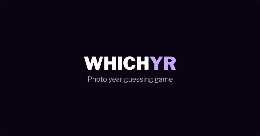 Which Year - Photo Year Guessing Game