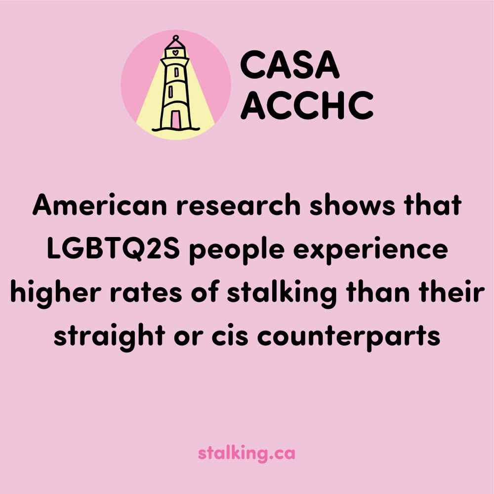 American research shows that LGBTQ2S people experience higher rates of stalking than their straight or cis counterparts.

Stalking.ca