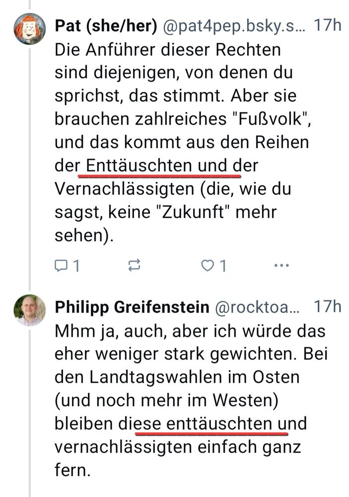 Text aus vorangehender Unterhaltung