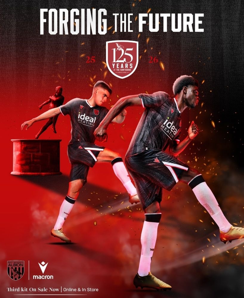 WBA 3rd kit in grey and red