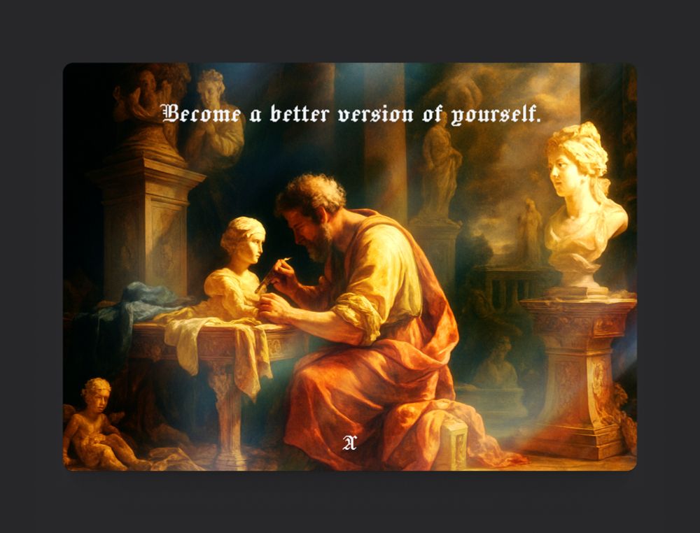 Teaser visual for Aurelius, your mentor for personal development.