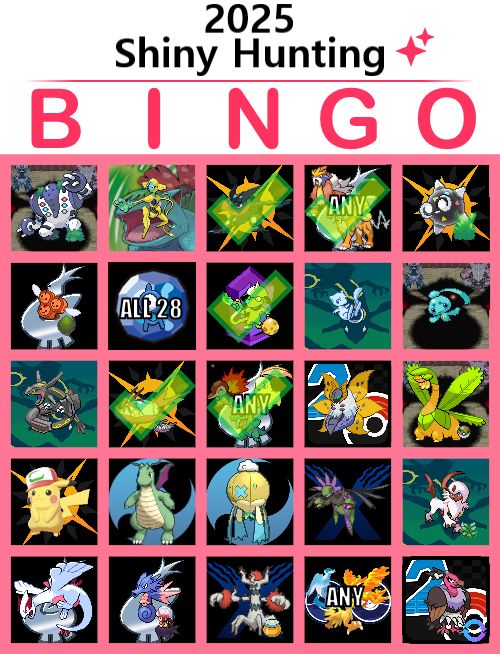 im definitely going to complete the shiny bingo by the end of the year