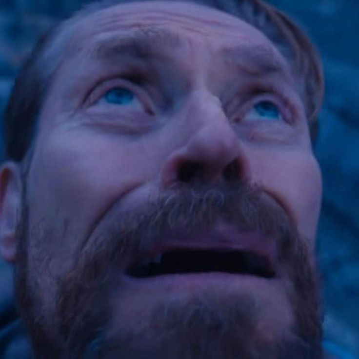 The famous meme of Willem Dafoe looking up