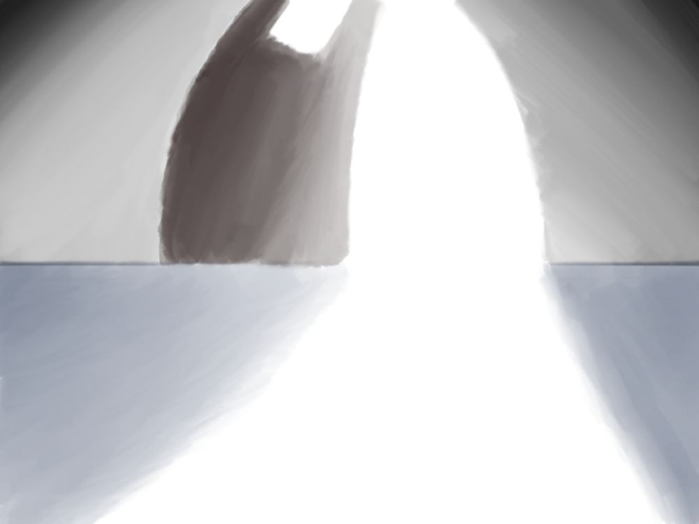 "Askew" redone in watercolors