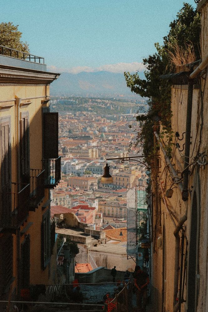 Une vue sur Naples. 