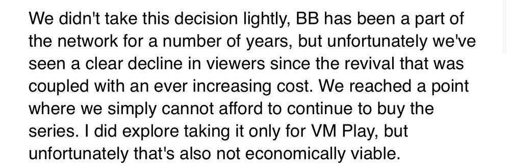 Big Brother not on Ireland TV stations this year 