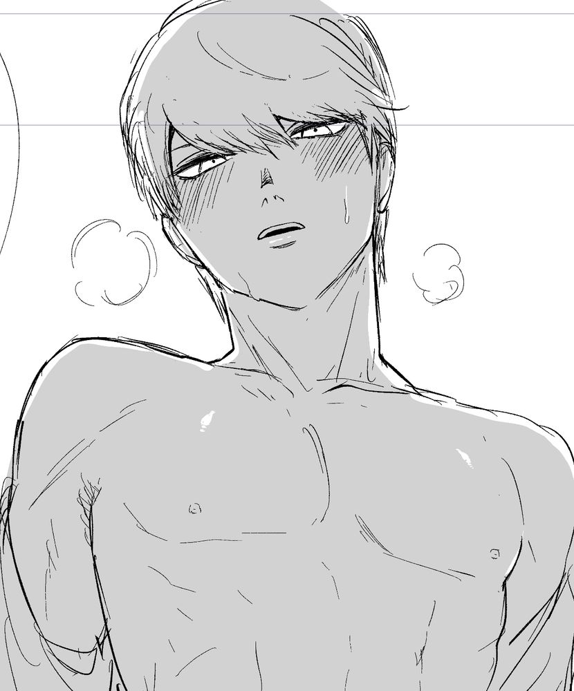 服を脱ぎながらこちらを見下ろしてる主人公