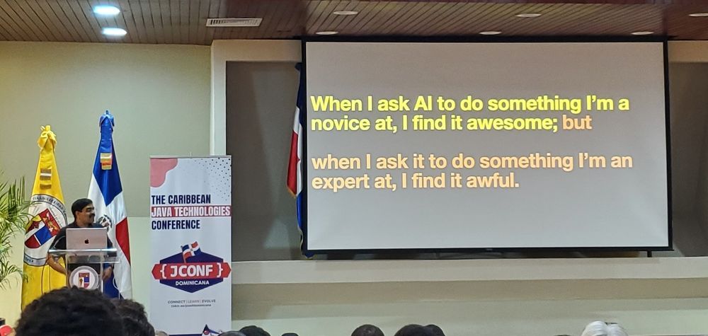 "When I ask AI to do something I'm a novice at, I find it awesome; but when I ask it to do something I'm an expert at, I find it awful"