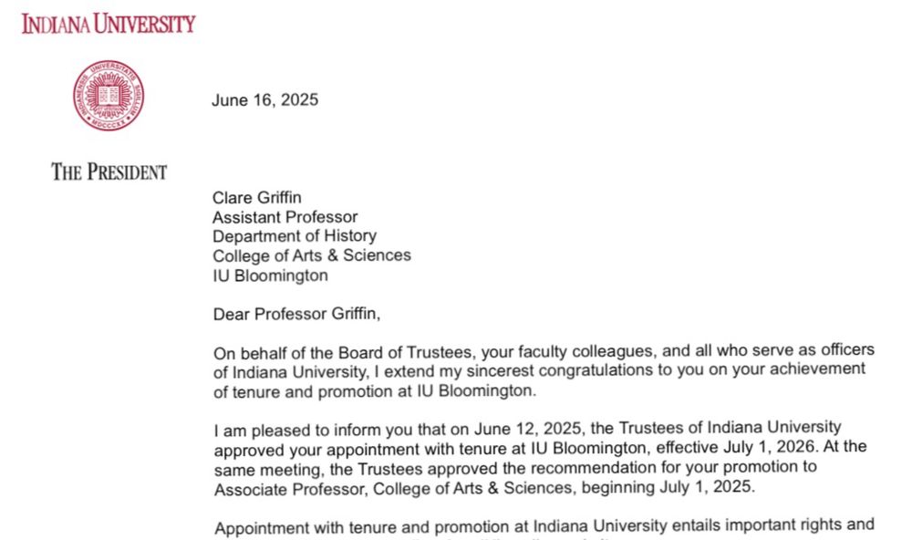 Official letter confirming my promotion to Associate Professor 