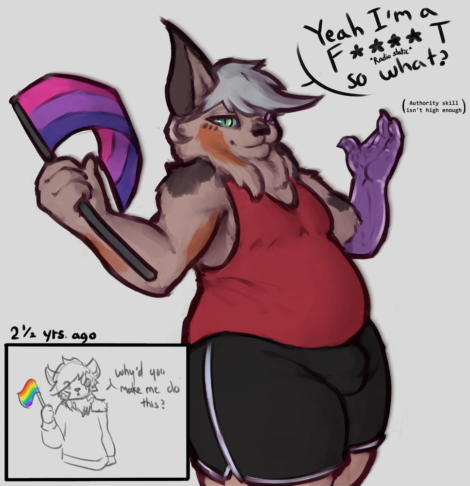 The style of censoring the word with asterisks meanwhile being "bleeped" out with radio static is a reference of Disco Elysium, along with the Authority skill.