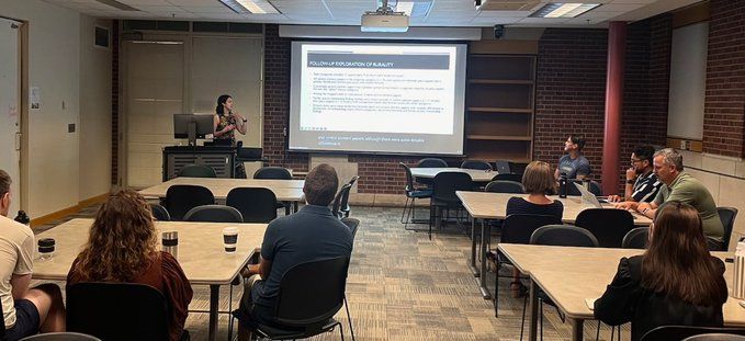 Dr. Rachel Santiago discussing family-school partnerships in rural Latine communites. 9/29/2023