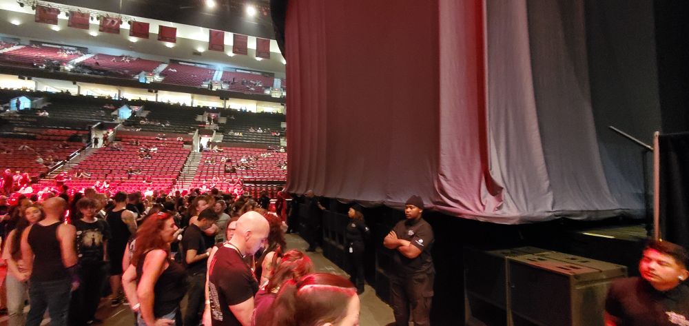 POV: you're right up front two hours before nine inch nails takes the stage