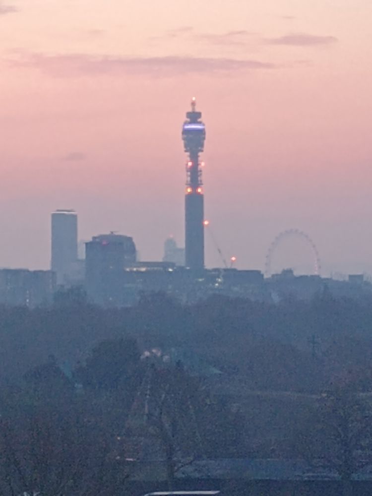 BT tower from Primrose Hill.