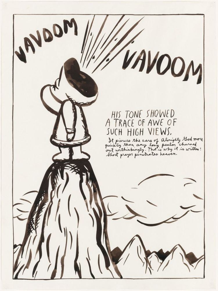 Raymond Pettibon ( b. 1957 )  ' No Title ( Vavoom Vavoom his... ) ' ❤️