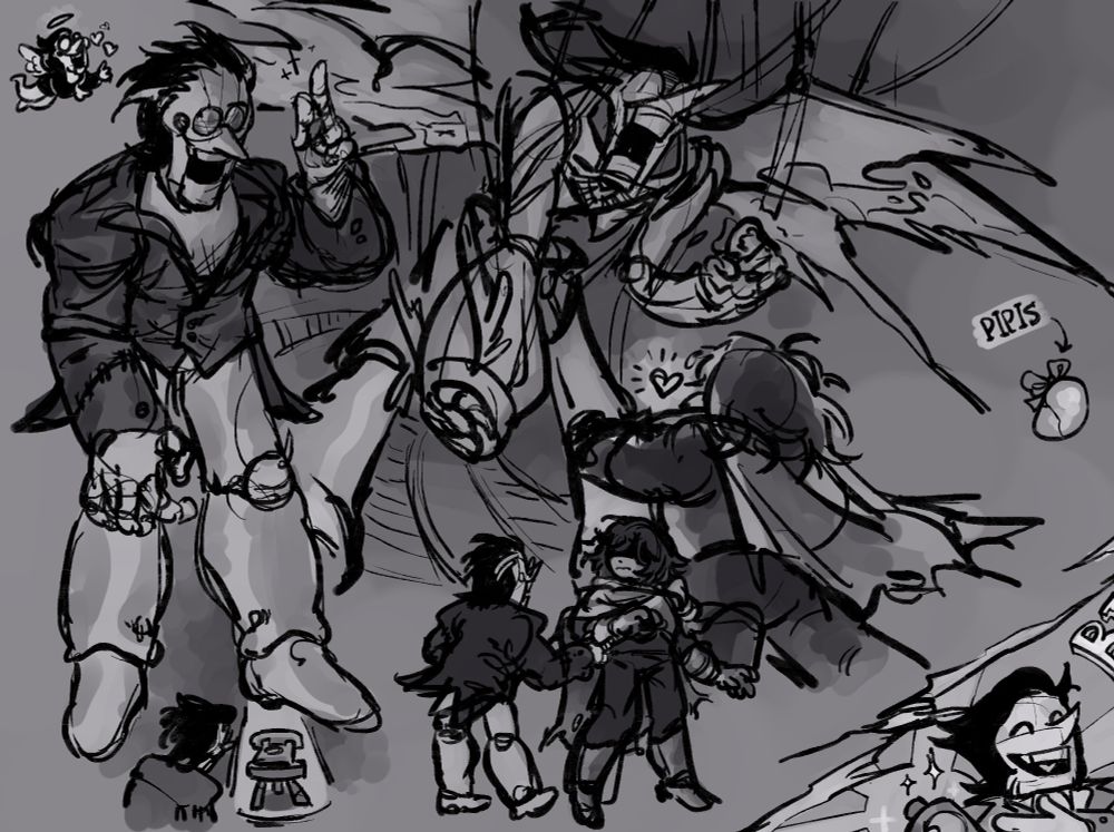 A collection of Spamton sketches