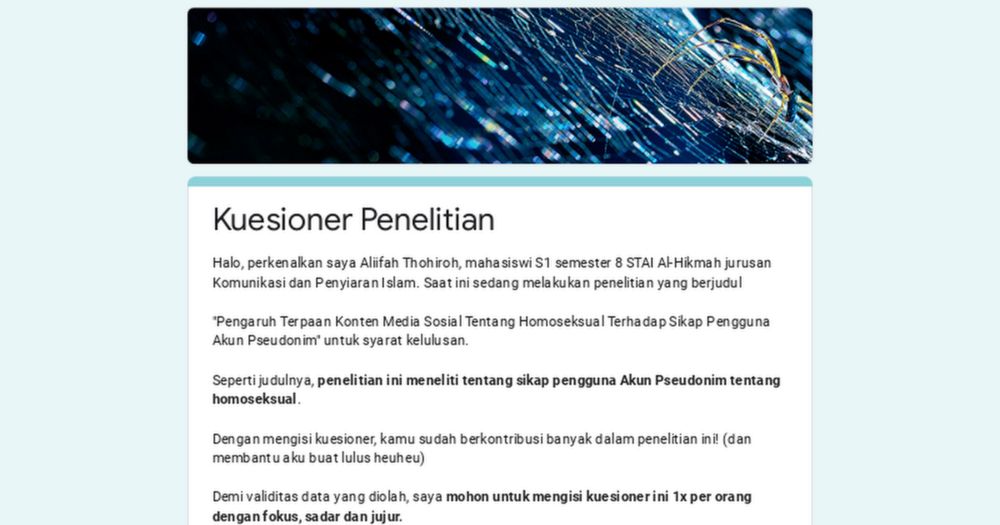 Kuesioner Penelitian