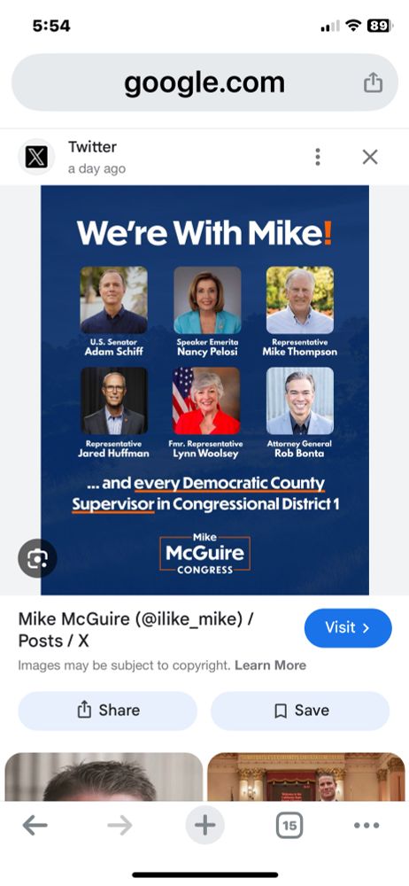 Mike McGuire has some heavy duty endorsements for the run for the first congressional CA district 