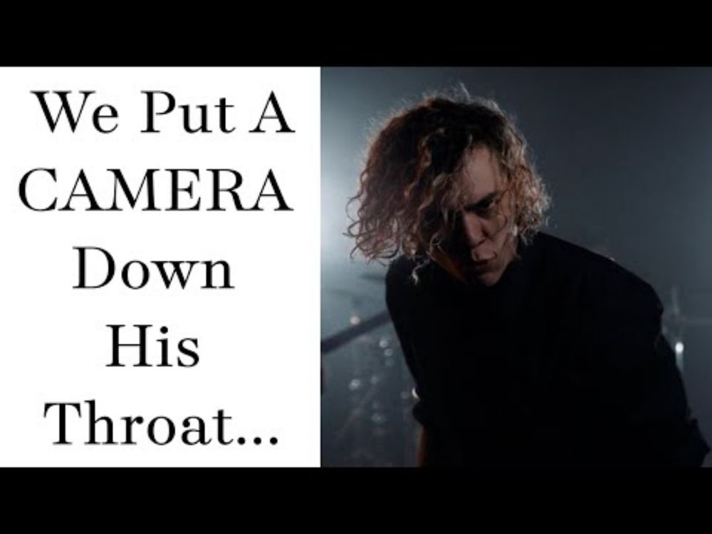 OPERATION: "Throat Camera".  Will Ramos of Lorna Shore scoped while he performs harsh vocals!