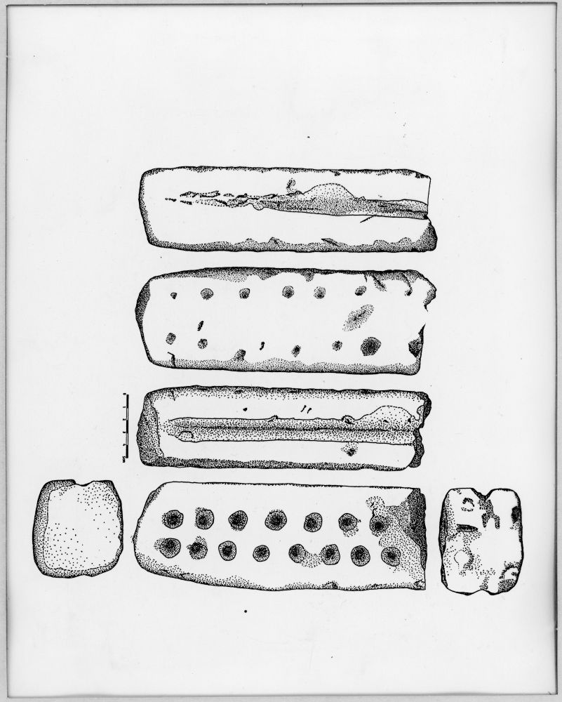 Drawing of bead and bangle mould, by Frans Roodt (MA, 1993)