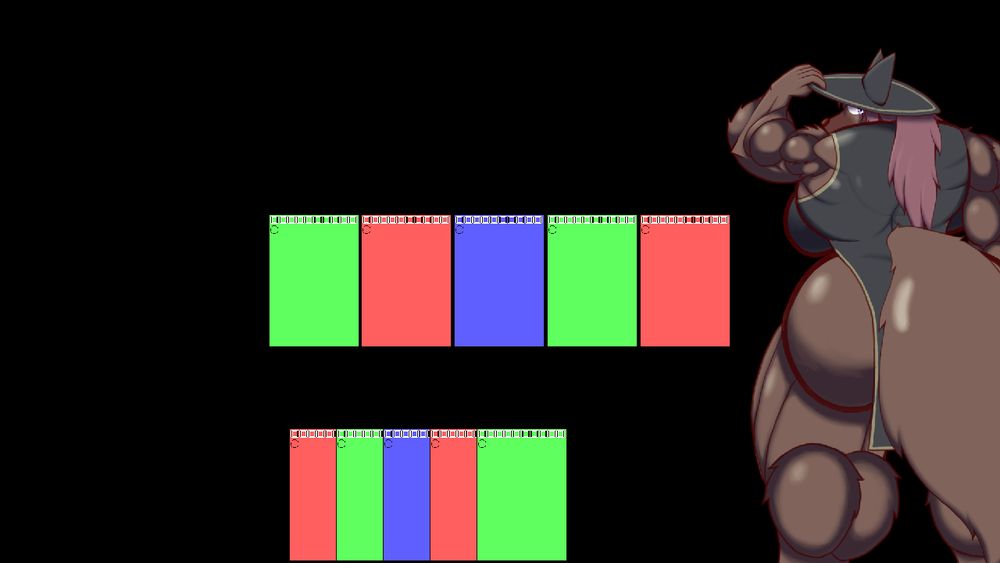 ゲーム制作『獣道旅記』
ミニゲームの一つ、戦闘画面です。