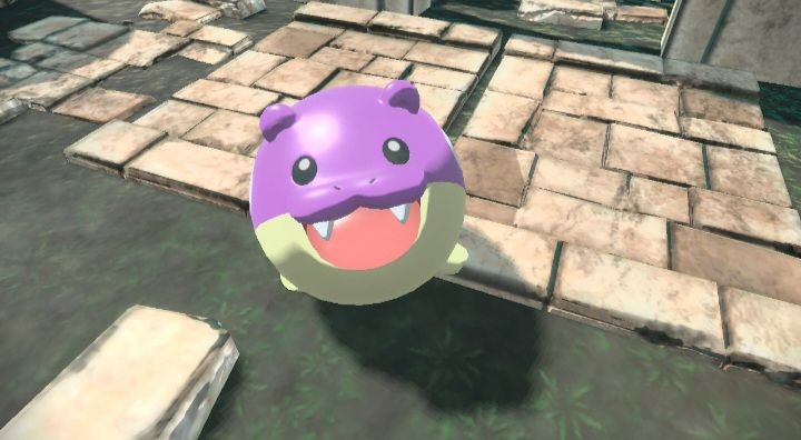 An unnamed shiny spheal I found in pokemon legends arceus
He is sat (?) Looking up at the camera and smiling with his mouth open
