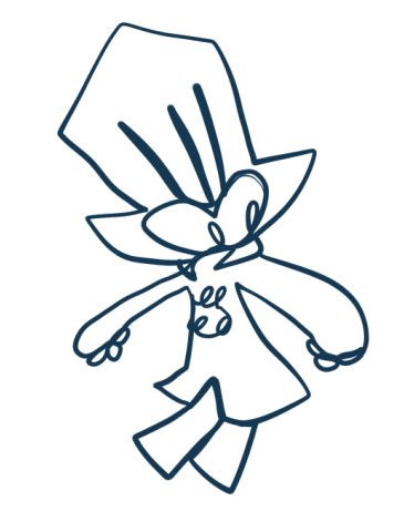a beheeyem drawn without lifting the pen.