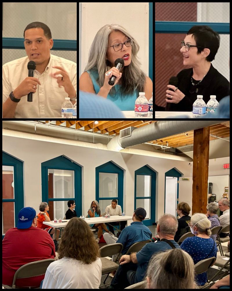 A group of people at a panel discussion 