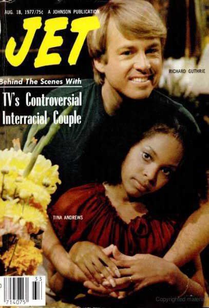 Richard Guthrie and Tina Andrews appear on the cover of Jet