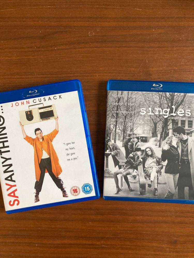 DVDs of Say Anything and Singles (both directed by Cameron Crowe