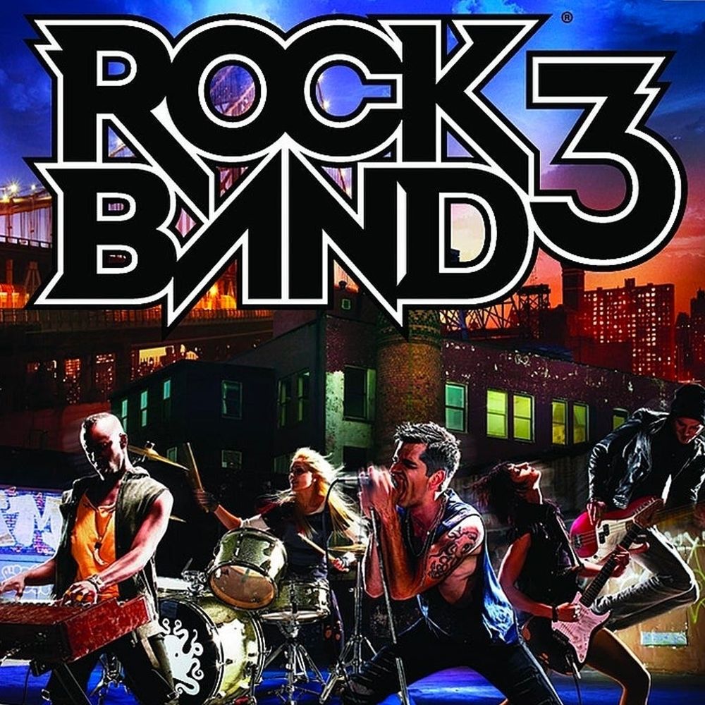 The cover for Rock Band 3
