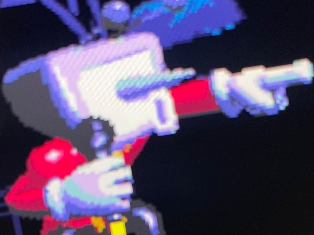 Tenna from Deltarune pointing incredulously 
