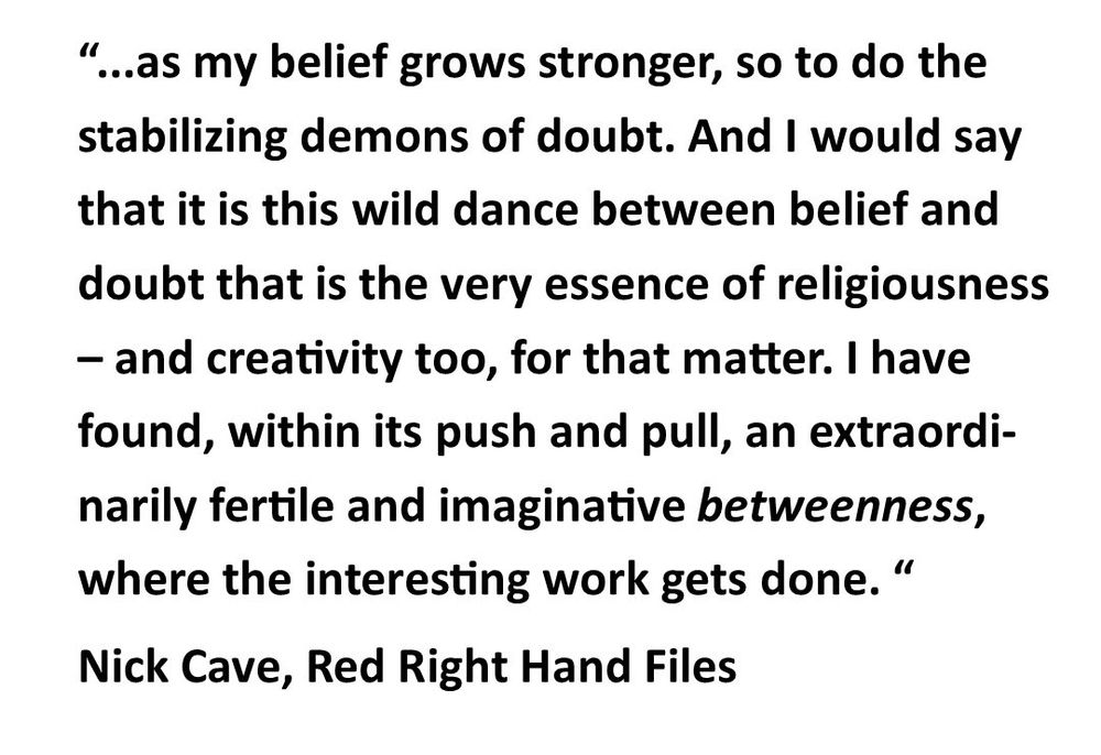a quote by Nick Cave