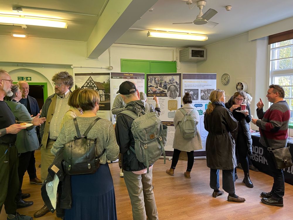 Photograph of people attending our exhibition. 