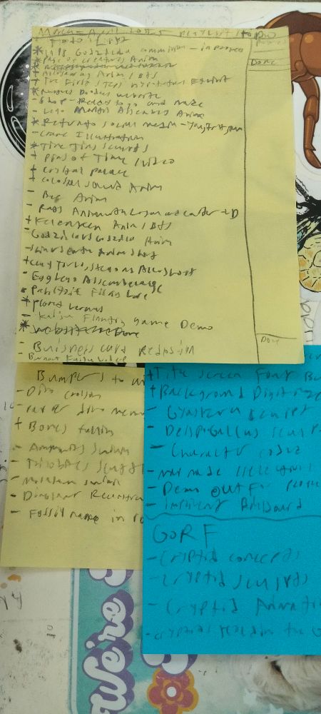 The other half of the monstrous to do list. 
