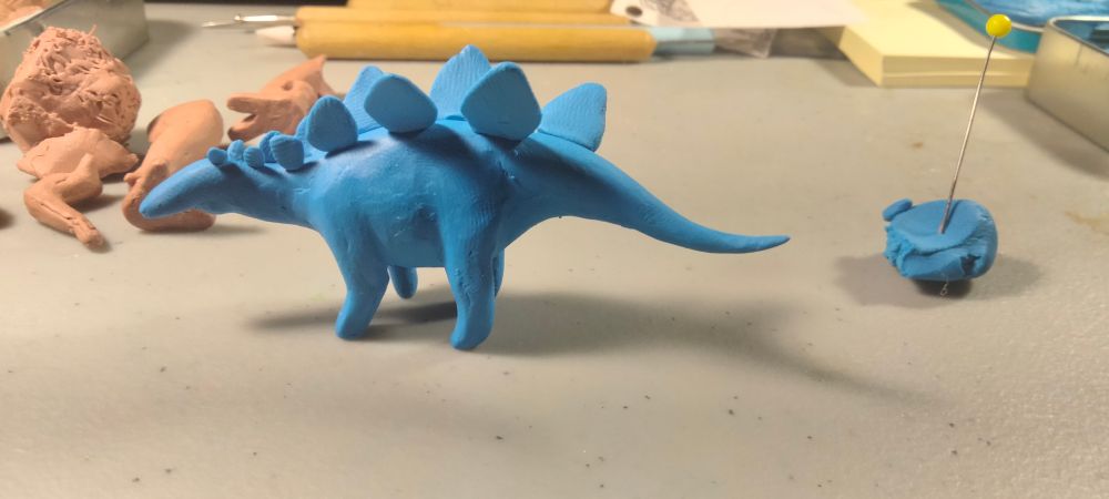 Stegosaurus getting it's plates