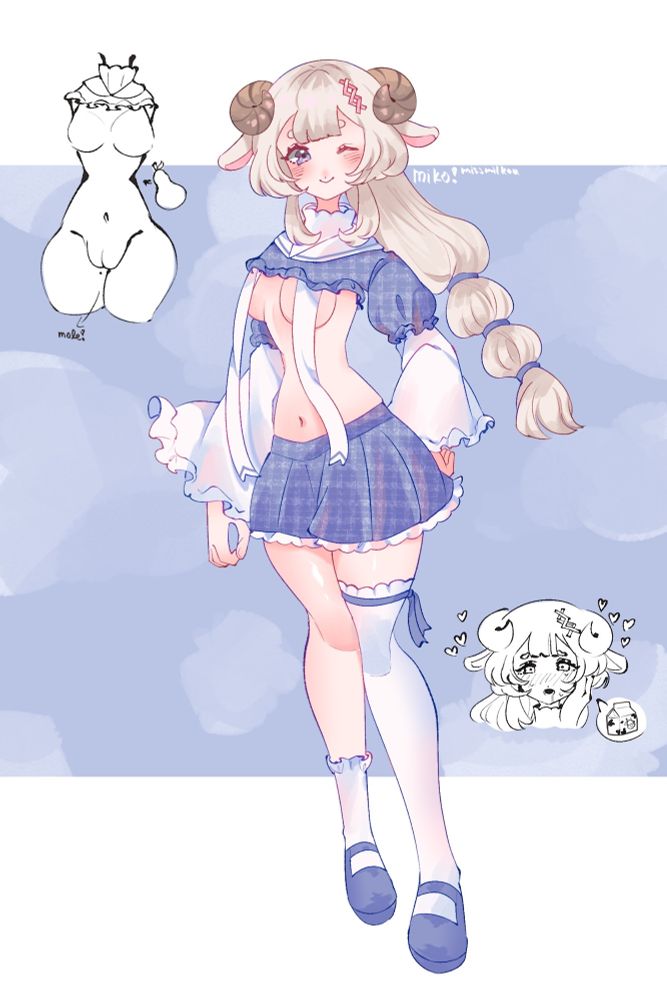 My old reference for my sheep mascot Miko