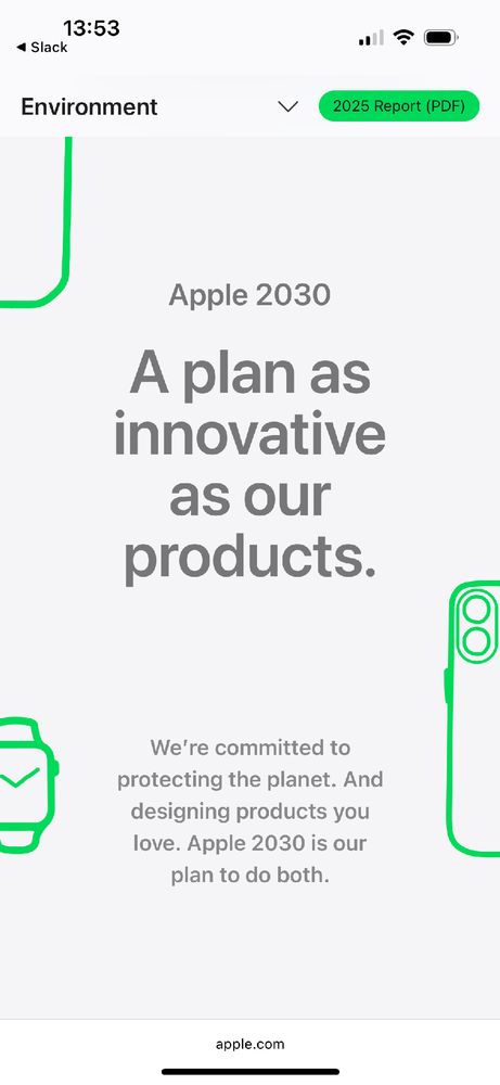 Apple’s Environment page