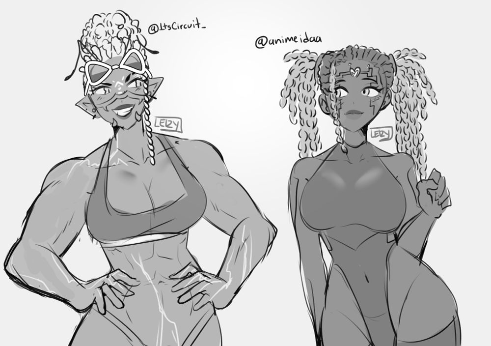 Circuit and Ani standing beside each other looking like good friends!