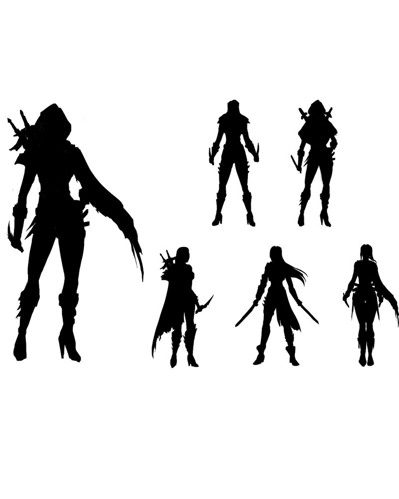 Some silhouette explorations to come up the the final design direction.
