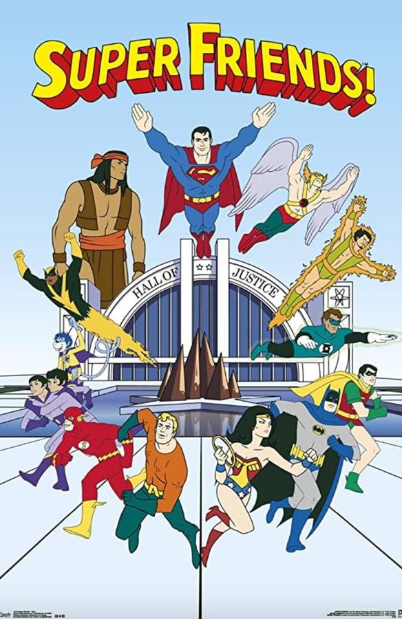 Poster art for the classic TV series Super Friends