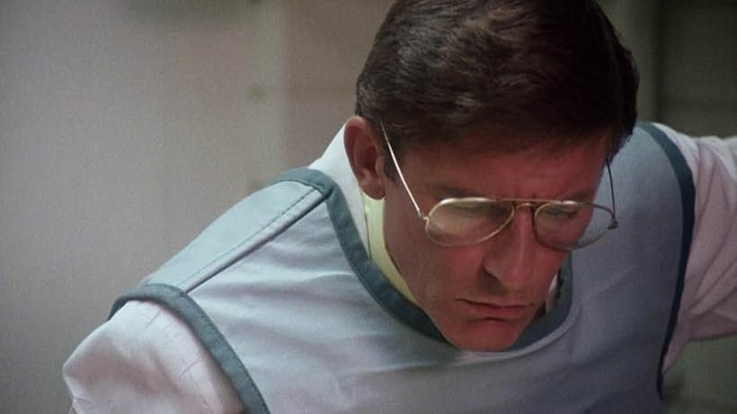 Actor Roddy McDowall in the infamously bad B-movie, Laserblast.