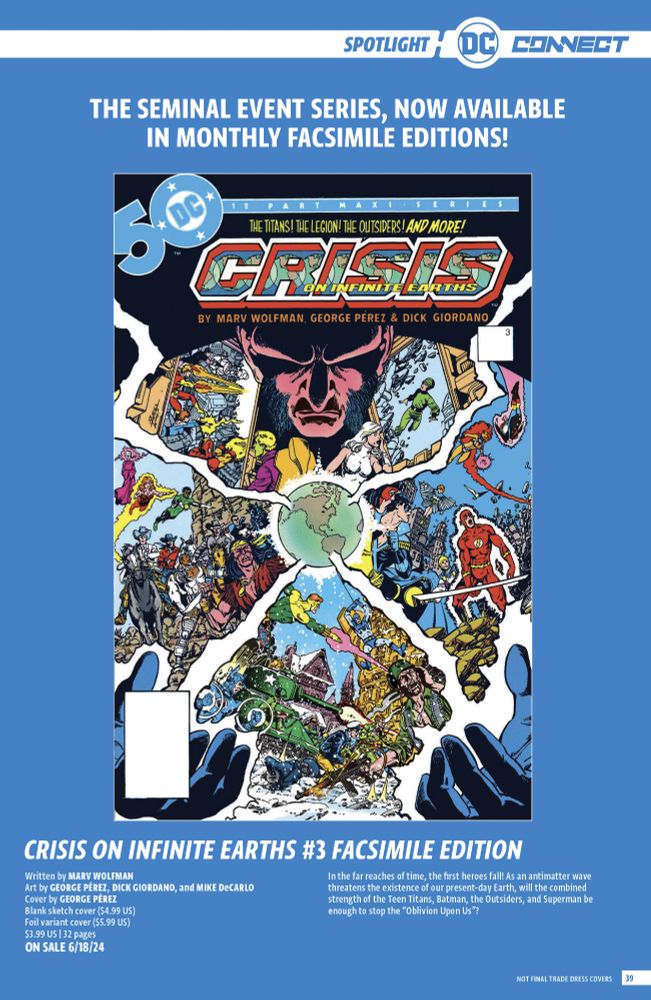 New Teen Titans #1 Facsimile Edition Cover B George Perez & Dick Giord