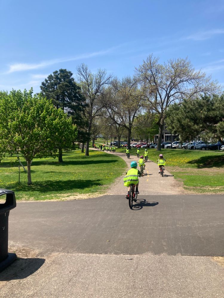 Riding into Loring Park