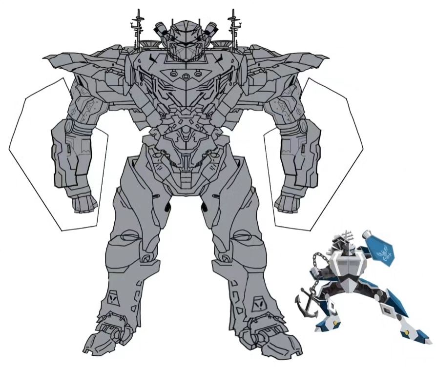 Line art of a redesign of Flankspeed, the Navy's Internal Email system Mascot.