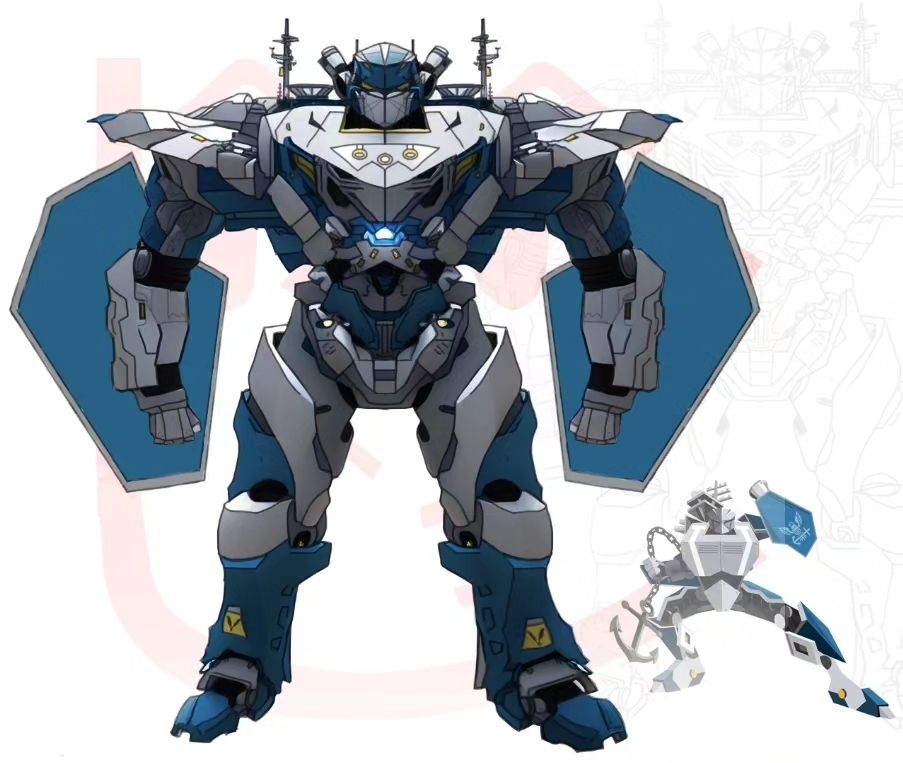 A color rendering of the redesign of Flankspeed, the Navy's Internal Email system Mascot.