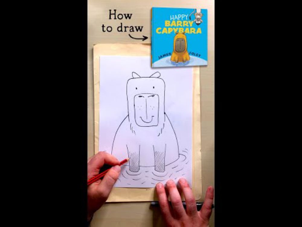 How to draw Happy Barry Capybara