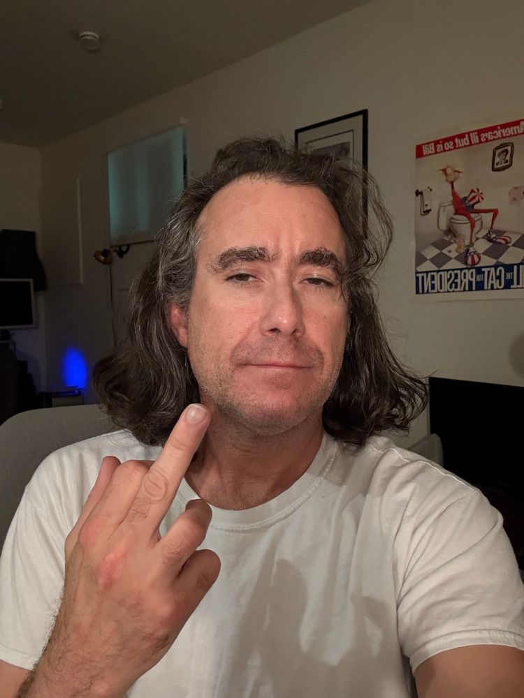 me flipping the bird at the camera. 