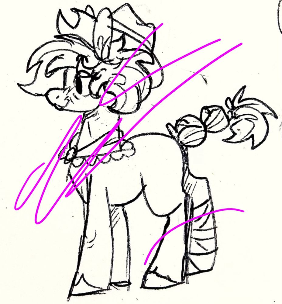 Traditional sketch of Applejack Dash in the True Colors AU! 